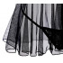 Set di biancheria intima babydoll con coppa aperta e seducente maglia trasparente nera
