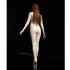 Leather look jumpsuit full body wet look latex bodystocking