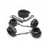 Deluxe heavy leather bondage kit leather cuffs & leather collar
