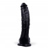 Dildo mare negru PVC 12 inch, vibrator mare realist curbat