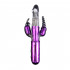 Wiederaufladbarer Rabbit-Vibrator aus lilafarbenem Silikon mit Analkugeln