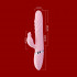 Roze stotende vibrator kleine USB verwarmende stotende konijnenvibrator