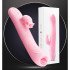 Silicone pink warming rabbit vibrator tongue tipped rabbit vibrator