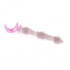 Schmaler Analplug aus rosafarbenem Glas, süßer klarer Analplug
