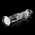 Slim glass dildo with textured shaft 7 inches crystal glass anal dildo