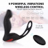 Plug anal vibrator cu inel pentru penis cu telecomandă pentru masaj de prostată