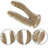 Double Penetration Dildo Strap On with 3 Interchangeable O-rings
