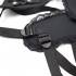 Black Lace Trim Corset-Back Strap-On Harnas voor Dildo