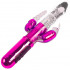 Purple silicone rechargeable rabbit vibrator with anal beads