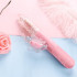 Rosa stoßendes Hasen-Sexspielzeug, klarer Perlen-Vibrationskaninchen-Dildo