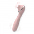 Beyaz klitoris emme vibratör çift uçlu klitoris enayi 2 in 1