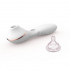 White clit sucking vibrator double ended clit sucker 2 in 1