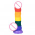 Regenbogen-Penis-Männer-Frauen-farbiger flüssiger Silikon-Masturbator-Paar-Sex-Spielzeug